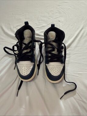 Jordan Kids Black and White High-Top Sneakers